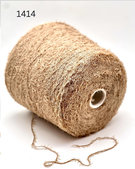 RiGo MANDORLO Italian grass yarn made from silk and merino wool, luxury textured fingering weight yarn for sweaters, shawls, and accessories.