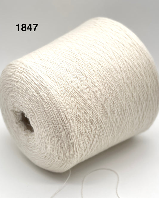 Spool of white yarn on a light gray background with number 1847.