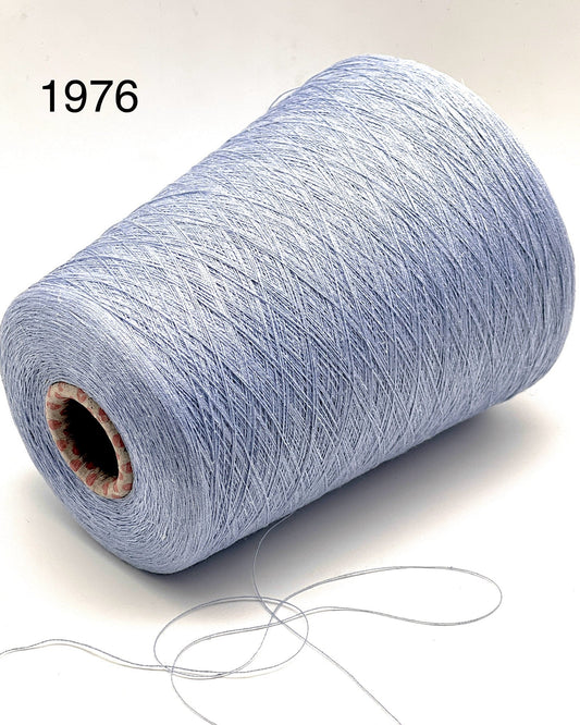 Servizi e Seta GANSHU luxury Italian yarn on cone, 55% mulberry silk and 45% linen blend, extra-fine lace weight for summer knitting and crochet at iDOKNiT.