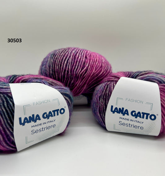 Organic Cotton Merino Baby Alpaca Yarn, SESTRIERE, Limited Fashion Collection by Lana Gatto, Italy, Aran Weight, 50g/100m (109yrds/1.72oz)