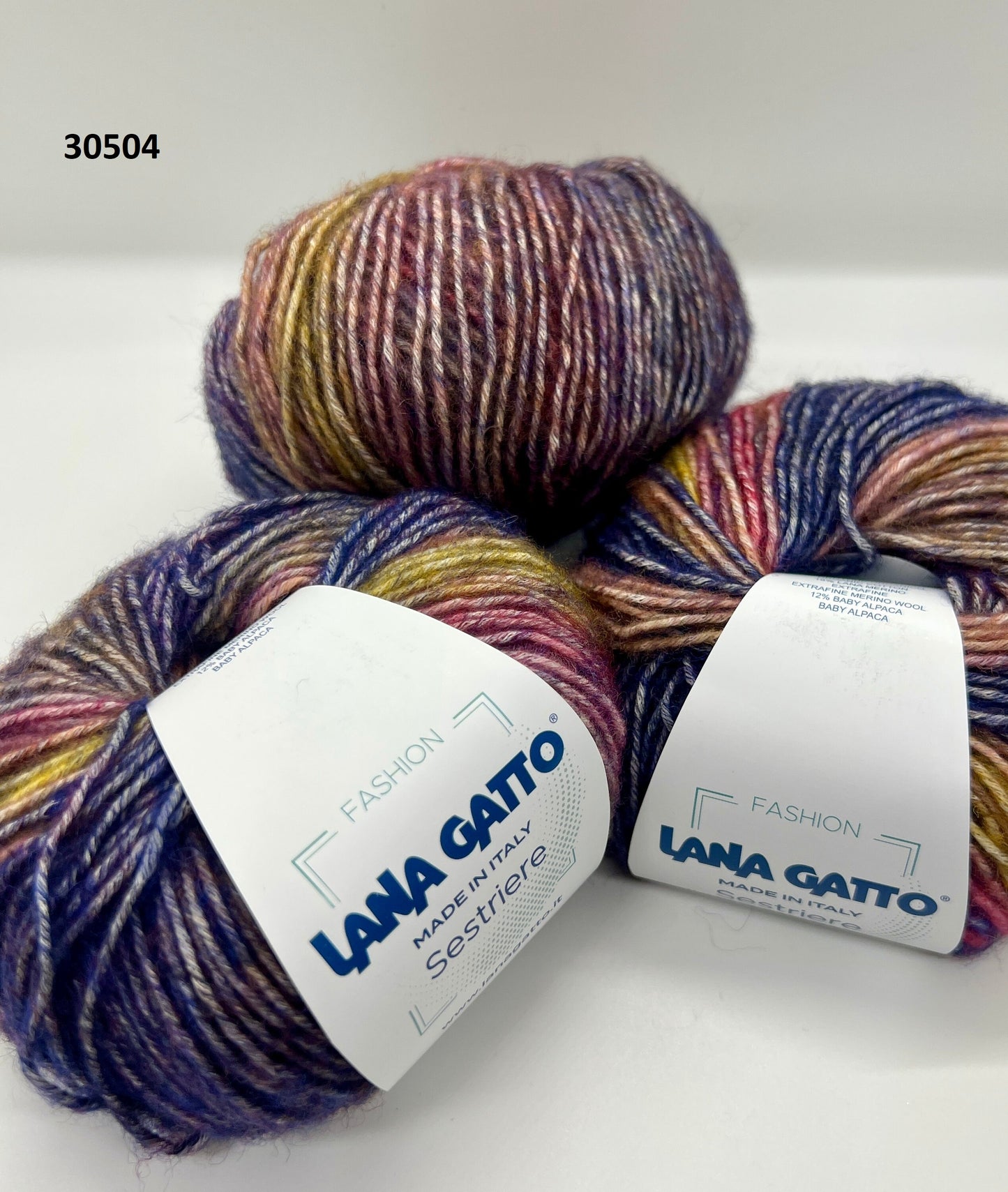 Organic Cotton Merino Baby Alpaca Yarn, SESTRIERE, Limited Fashion Collection by Lana Gatto, Italy, Aran Weight, 50g/100m (109yrds/1.72oz)