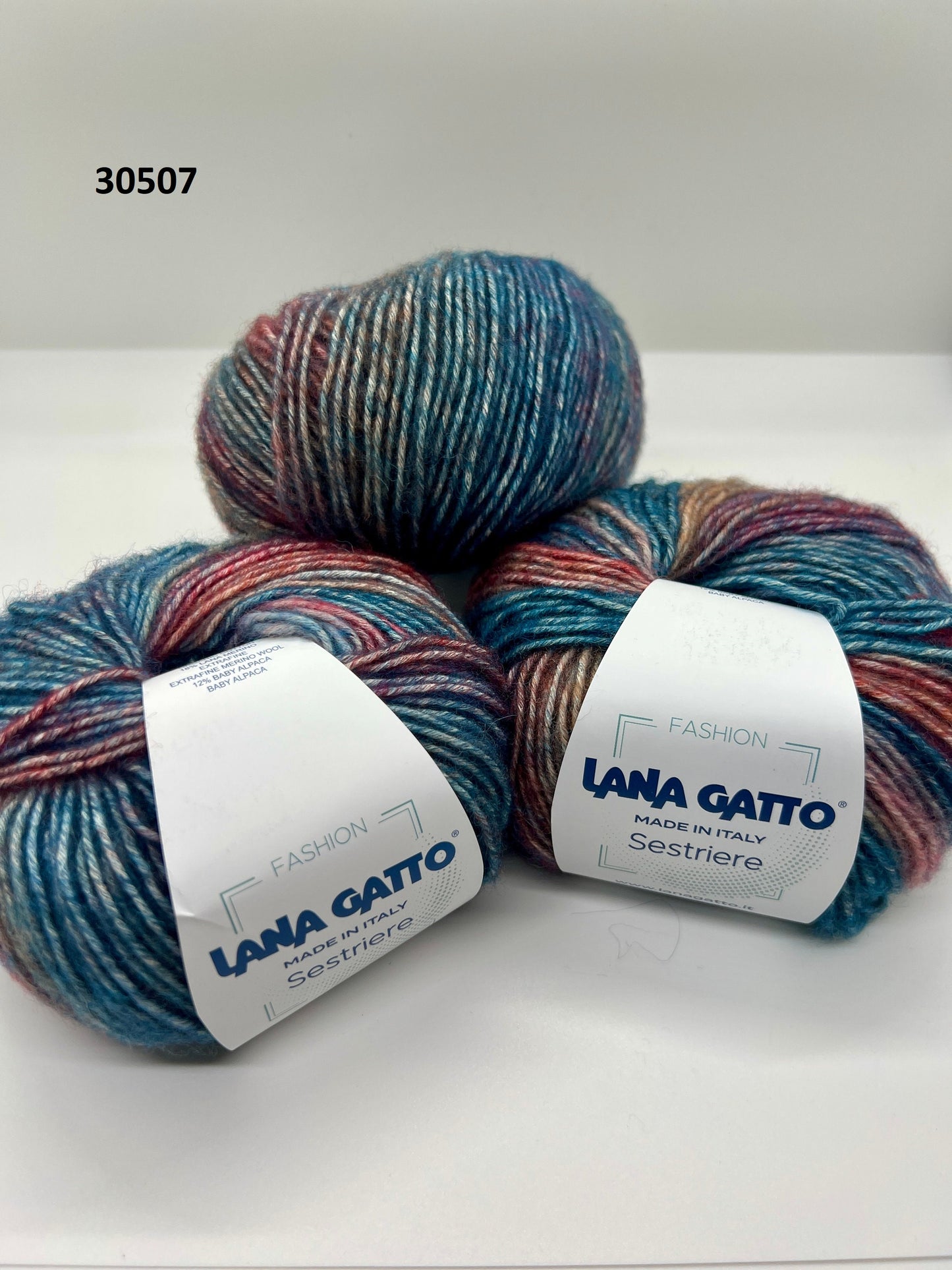 Organic Cotton Merino Baby Alpaca Yarn, SESTRIERE, Limited Fashion Collection by Lana Gatto, Italy, Aran Weight, 50g/100m (109yrds/1.72oz)