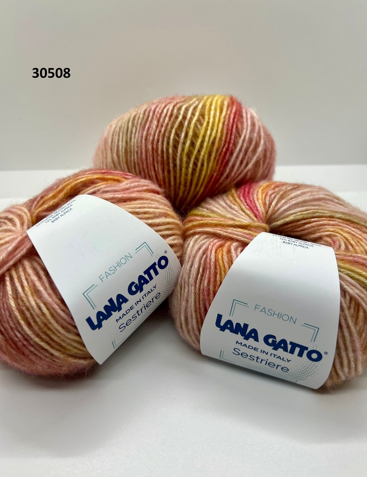 Organic Cotton Merino Baby Alpaca Yarn, SESTRIERE, Limited Fashion Collection by Lana Gatto, Italy, Aran Weight, 50g/100m (109yrds/1.72oz)