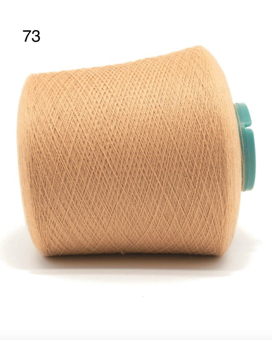 Exquisite iDOKNiT Todd & Duncan ODYSSEY yarn, 50% Cashmere and 50% Cotton blend in Nm 2/36 lace weight, highlighting the premium Scottish texture and soft matte finish for luxury summer knits.