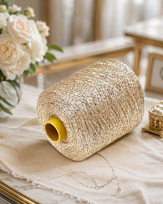 Luxury Italian sequin yarn with micro-paillettes
SEQUINS fashion yarn for knitting and crochet
Italian paillettes yarn with elegant sparkle
Companion yarn with refined luxury shine
Light fingering sequin yarn made in Italy
