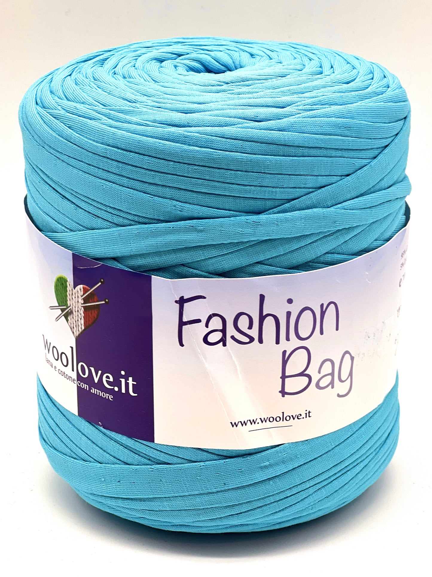 RIBON Spagehtti Yarn, FASHION BAG,  Made from Real T-Shirt Material, Cotton Lycra Stretch Thread, Italy, Perfect for Crochet Bags, 700g/130m