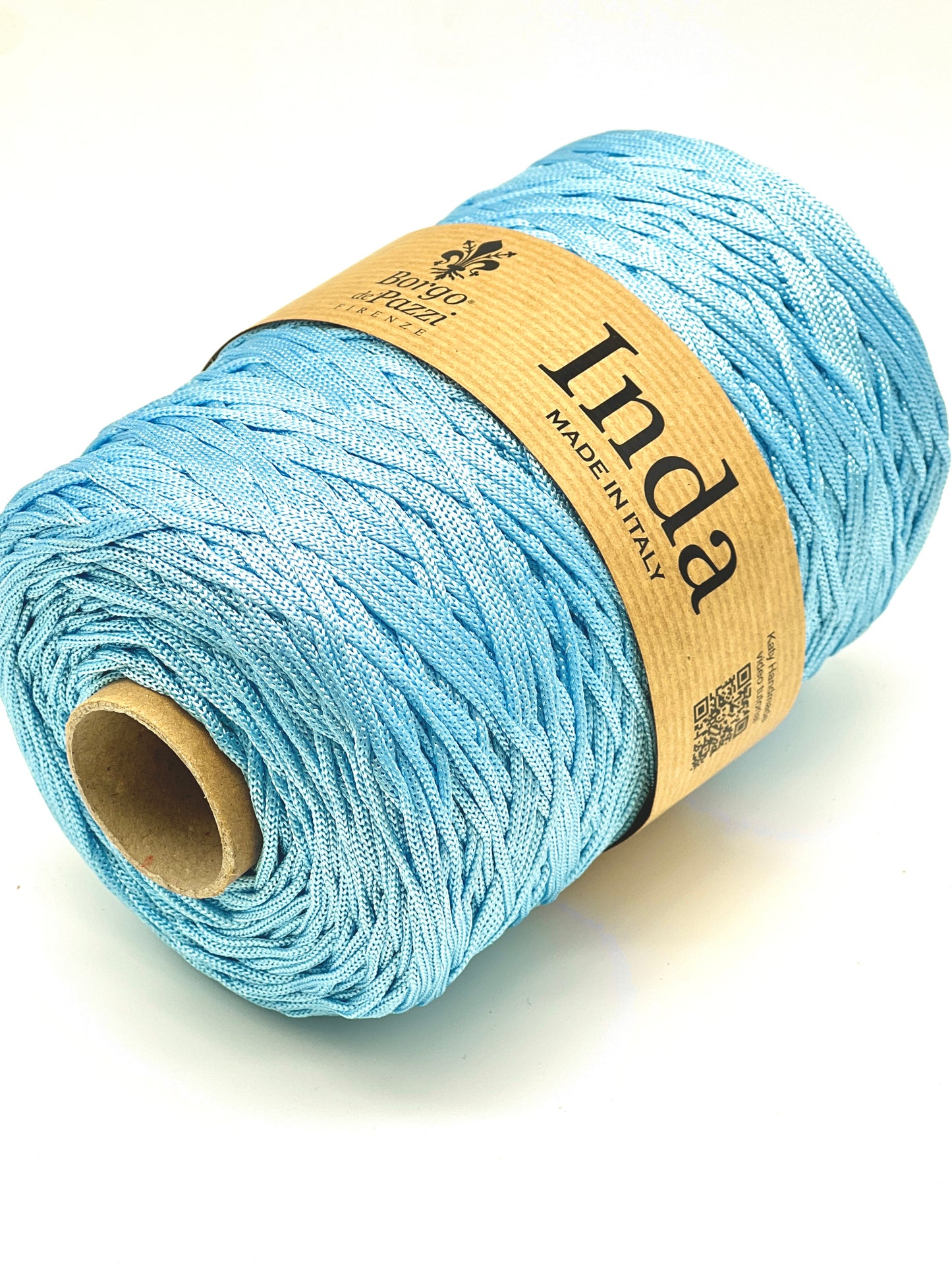 Structured, Water-Resistant Yarn, INDA by Borgo de Pazzi, Italy, Perfect for Crochet Bags, Baskets, Home Décor and Macramé, 500g/570m