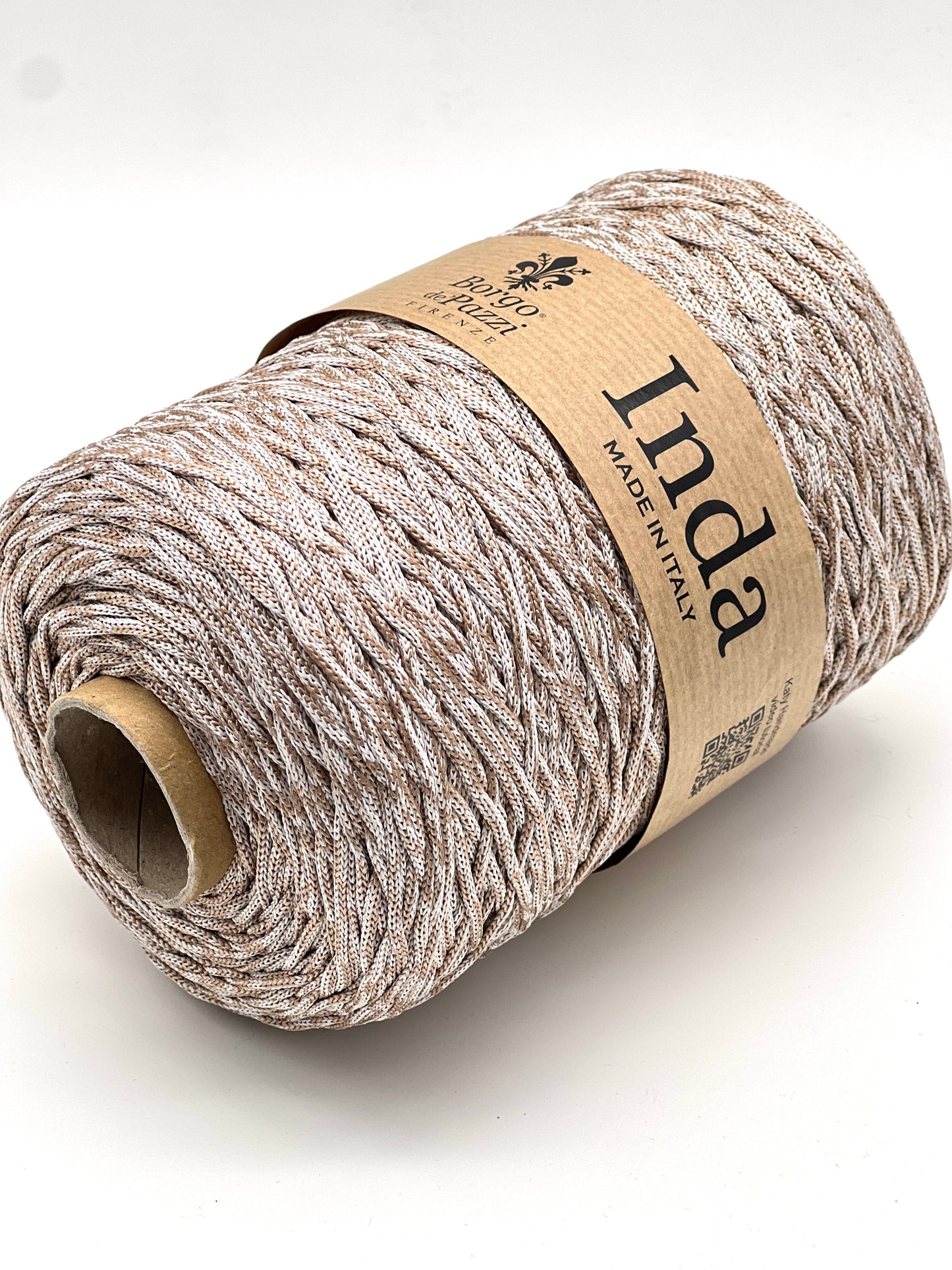 Structured, Water-Resistant Yarn, INDA by Borgo de Pazzi, Italy, Perfect for Crochet Bags, Baskets, Home Décor and Macramé, 500g/570m