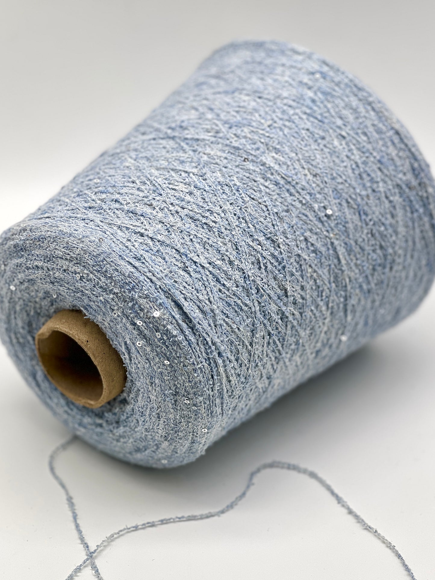 PAILLETTES Cotton BOUCLE Yarn, KIR, Premium Italian Yarn by Lanificio Dell'Olivo, Sold in Balls or on Cones, Lace Weight, 460m/100g (503y/3.52oz)