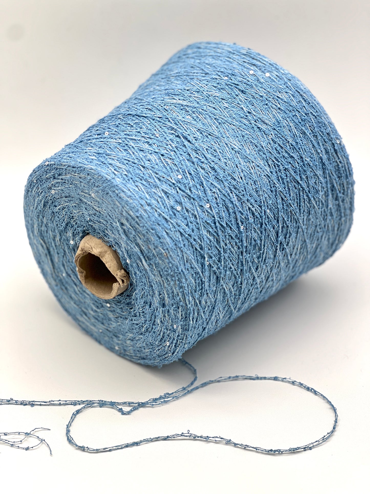 PAILLETTES Cotton BOUCLE Yarn, KIR, Premium Italian Yarn by Lanificio Dell'Olivo, Sold in Balls or on Cones, Lace Weight, 460m/100g (503y/3.52oz)