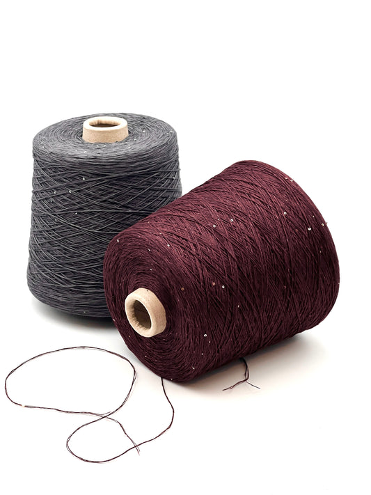 Linen Yarn, G&G Filati PAILLETTES, Premium Italian Lace Weight Yarn, Balls or Cones, 500m/100g