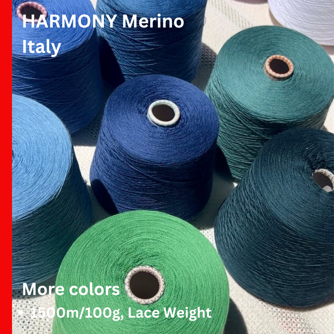 Lanificio di Tollegno 3ピース　ダークパープル Tollegno 1900 Harmony Yarn | 100% Extra Fine Merino Lace | iDOKNiT