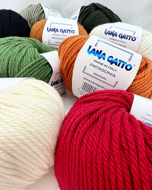 Lana Gatto Patagonia 100 percent pure new wool Italian super chunky yarn from iDOKNiT