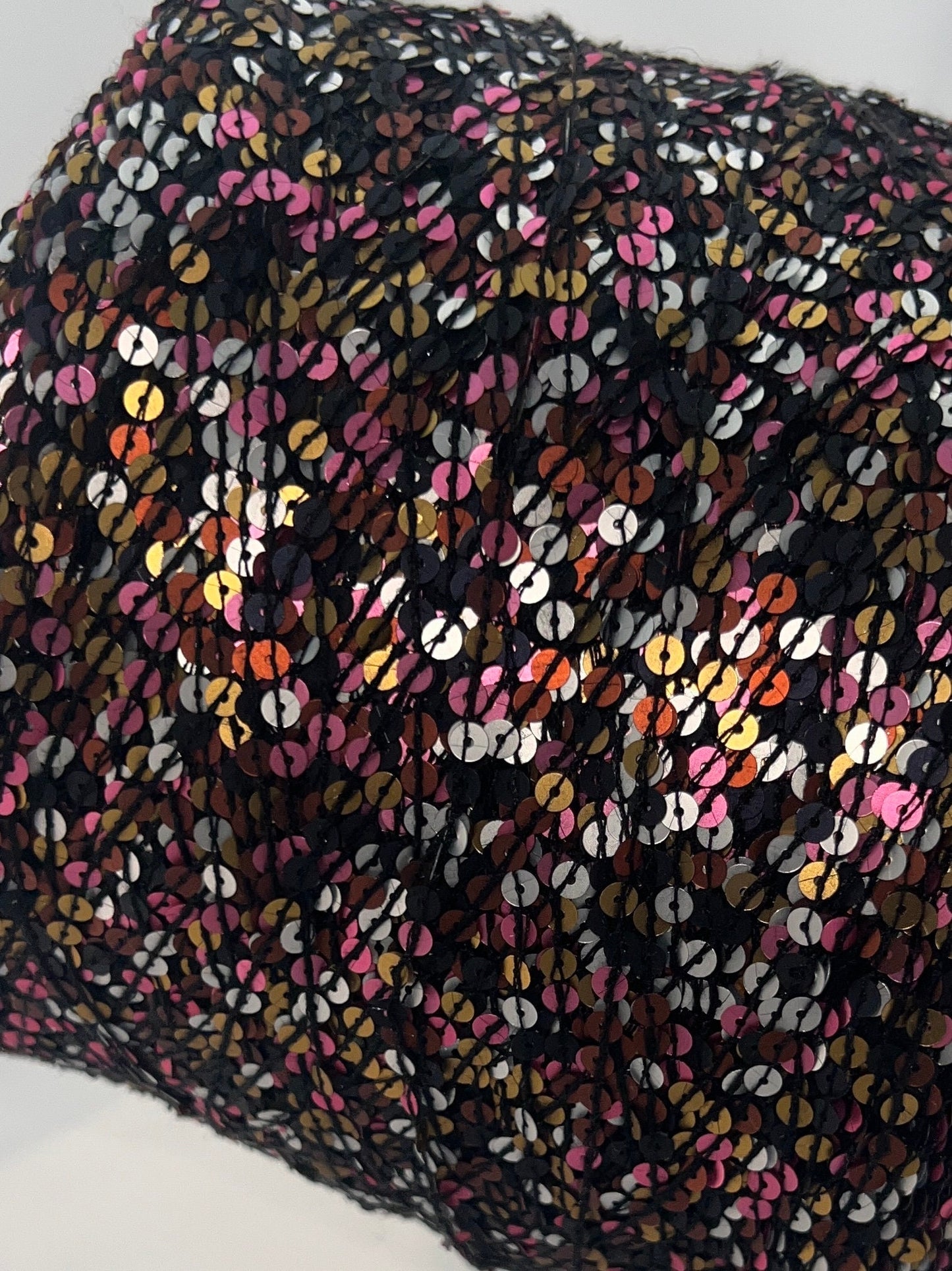 Paillettes Yarn, Multicolor Paillettes Yarn, Fashion Yarn, CARISIO, Italian Yarn, Hand Knitting, 4 mm Paillettes, 120m/100g (132y/3.52oz)