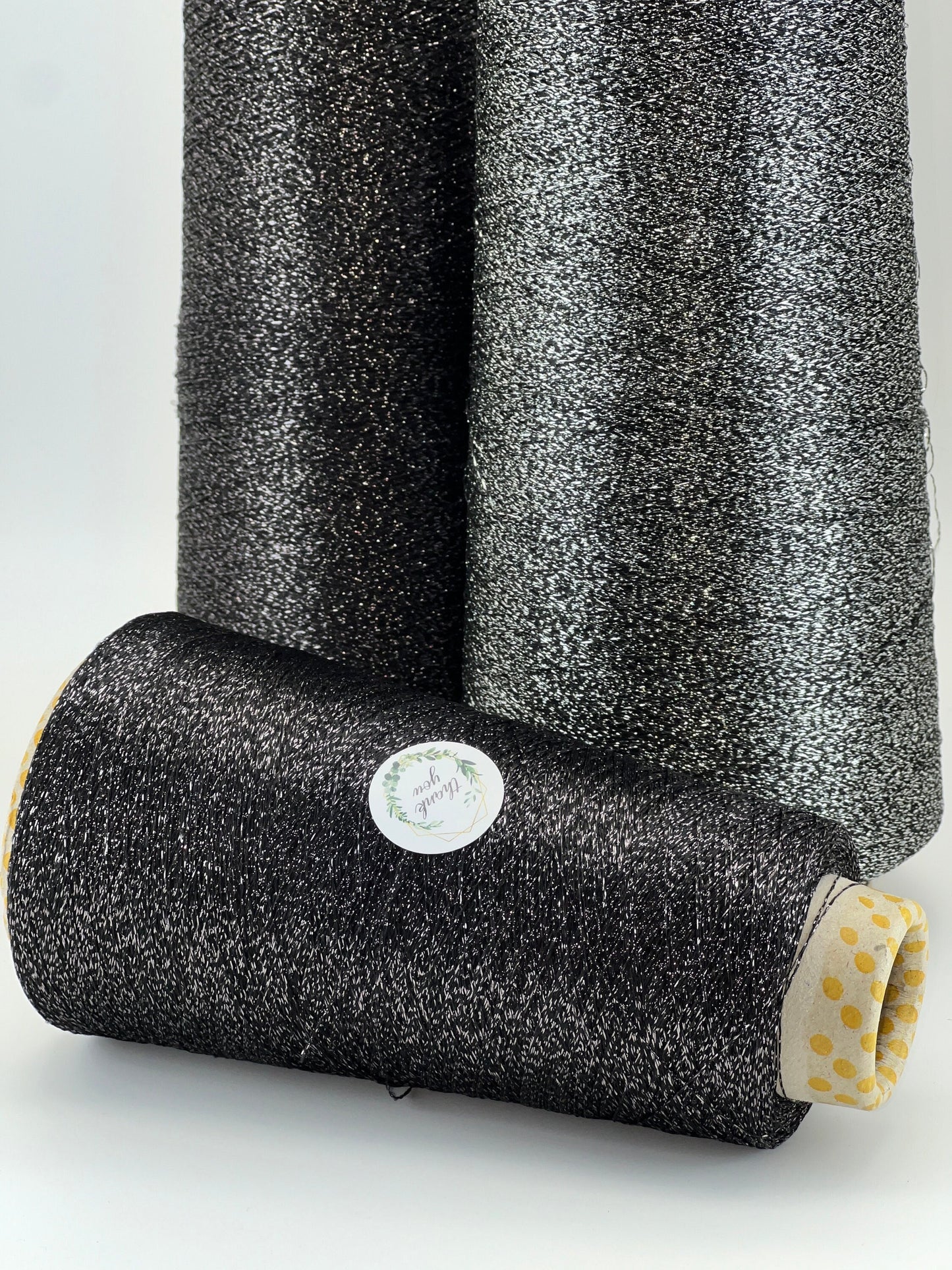 LUREX Metallic Yarn, Super Lace Weight Yarn, Lurex Viscose Yarn, Italian Yarn, Yarn on Cone, Extra-Fine Weight, 4500m/100g