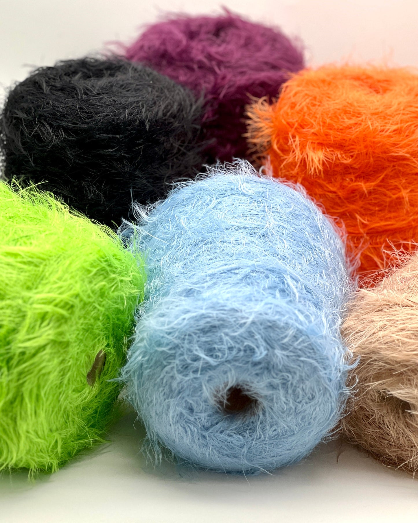 SWAN'S DOWN Fluffy Yarn, POMPEI, 100% Polyamide, Italian Fur Yarn, Availble in Balls and on a Cone, 350m/100g (383y/3.52oz)