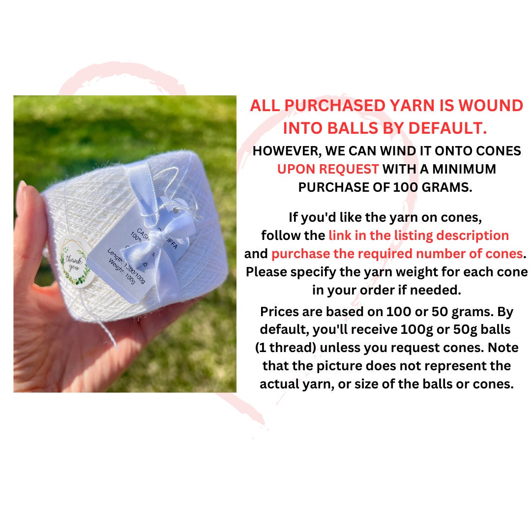 Bourette Silk Cashmere Yarn, MARIKA, Filcom, Luxury Italian Yarn, Available on Cone and in Balls, 550m/100g