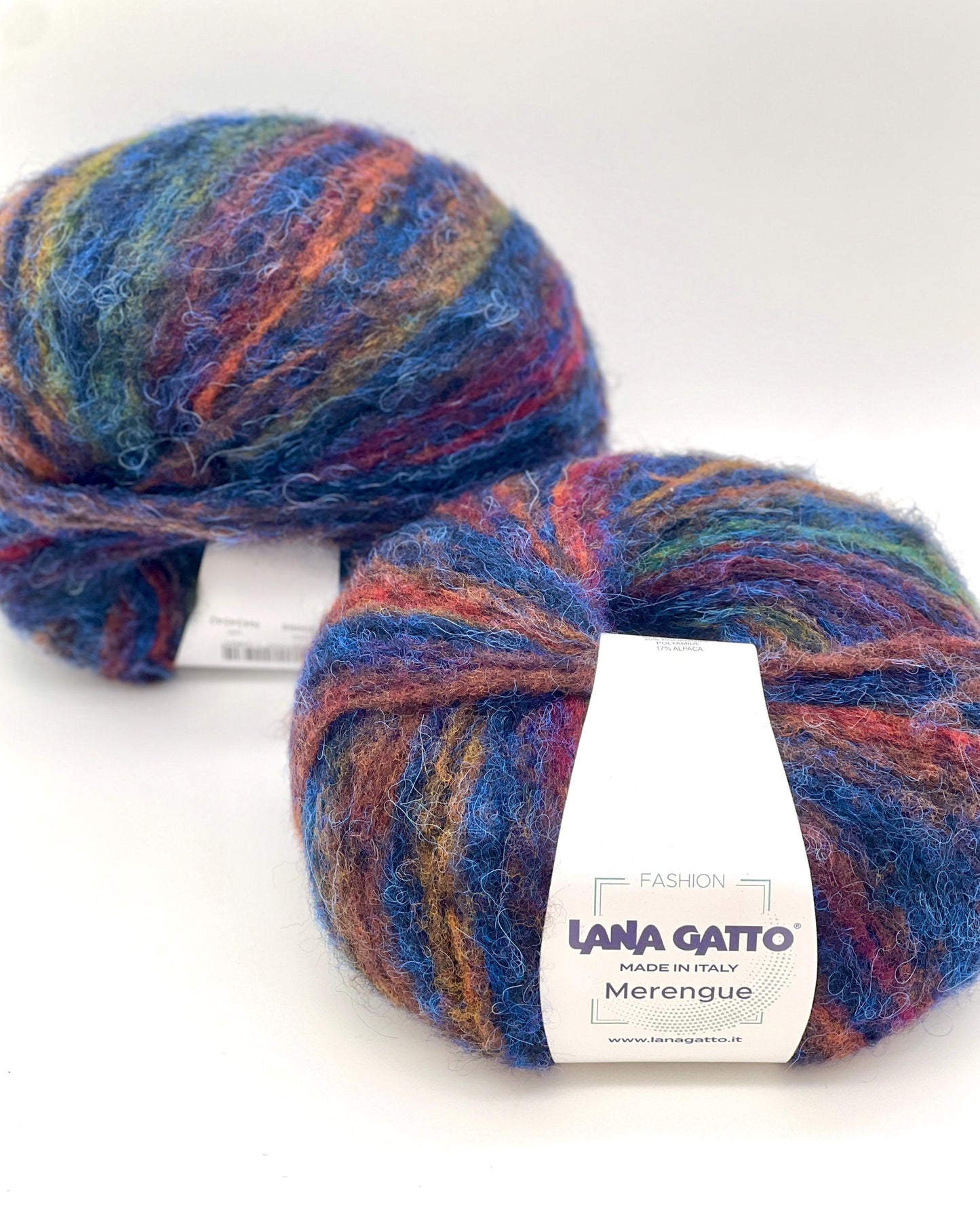 Gradient Fluffy Wool Alpaca Yarn, MERENGUE, Limited Fashion Collection by Lana Gatto, Luxurious Italian Yarn, Sport Weight, 50g/225m (246yrds/1.76oz)