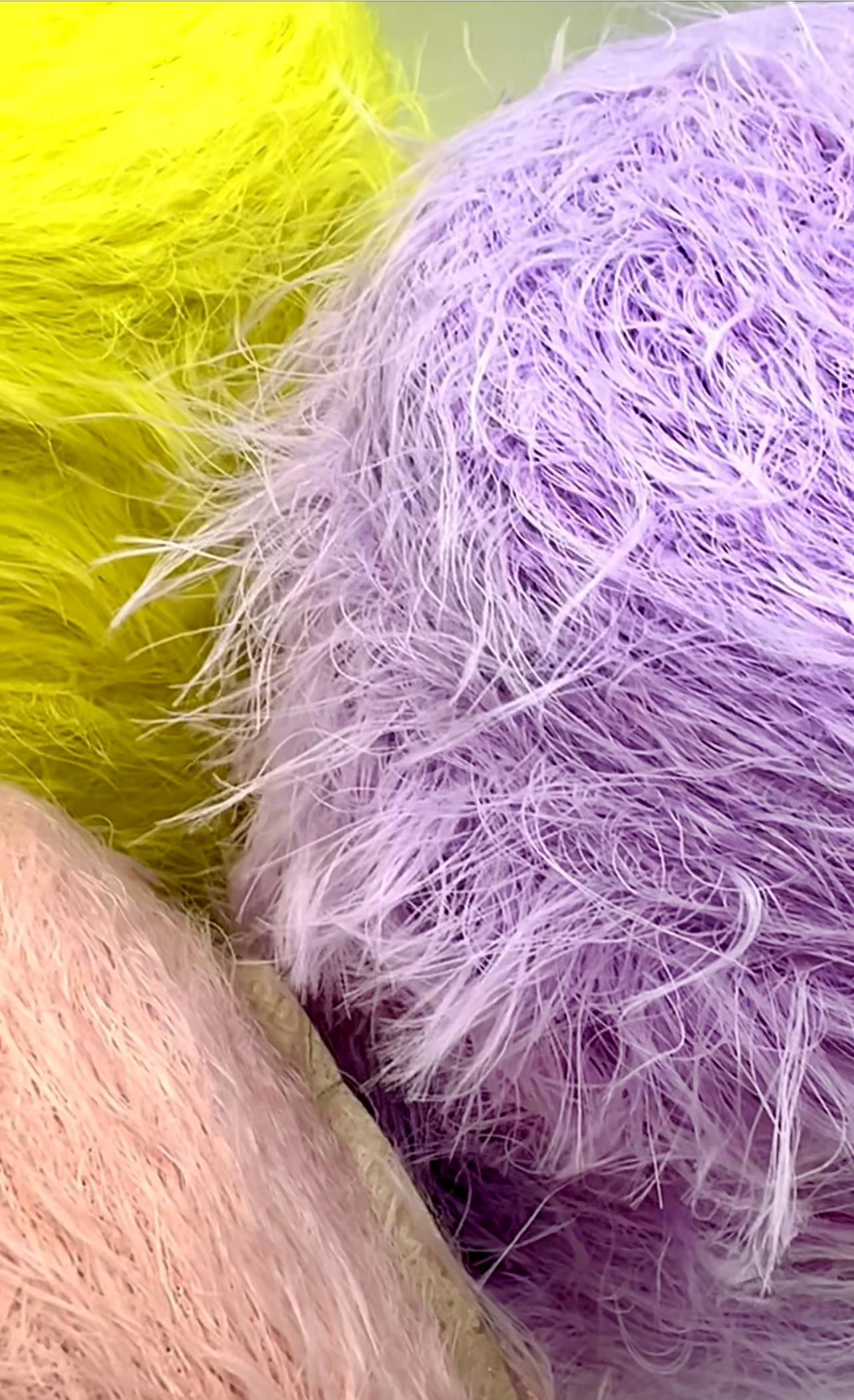 SWAN'S DOWN Fluffy Yarn, POMPEI, 100% Polyamide, Italian Fur Yarn, Availble in Balls and on a Cone, 350m/100g (383y/3.52oz)