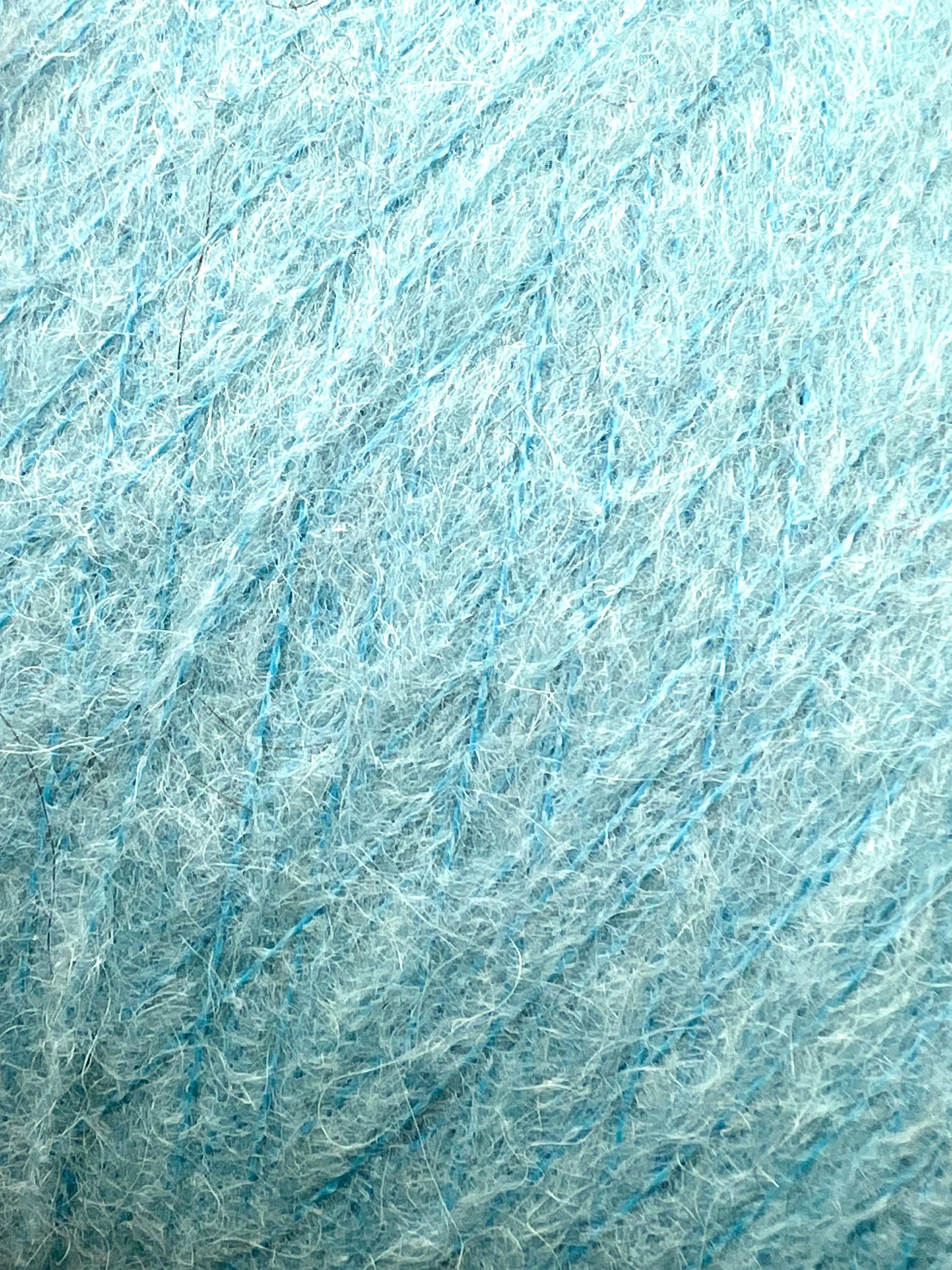 Close-up of textured light blue fabric