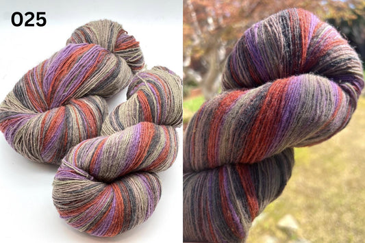 Dundaga hand dyed multicolored Latvian wool and merino fingering weight yarn from iDOKNiT