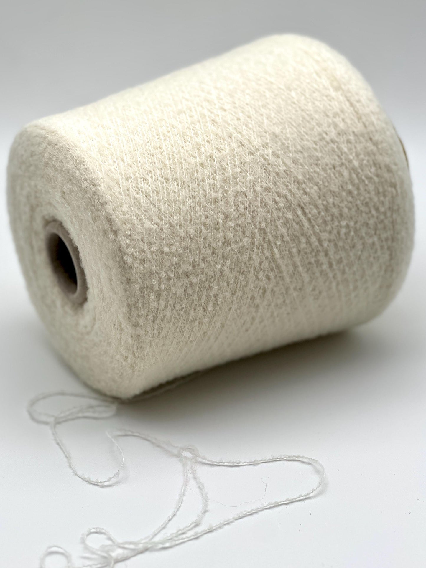 FLUFFY Boucle Merino Yarn, HAIR WISH, Premium Italian Yarn by Loro Piana, Available in Balls and on Cones, Lace Weight, 1200m/100g (1321y/3.52oz)