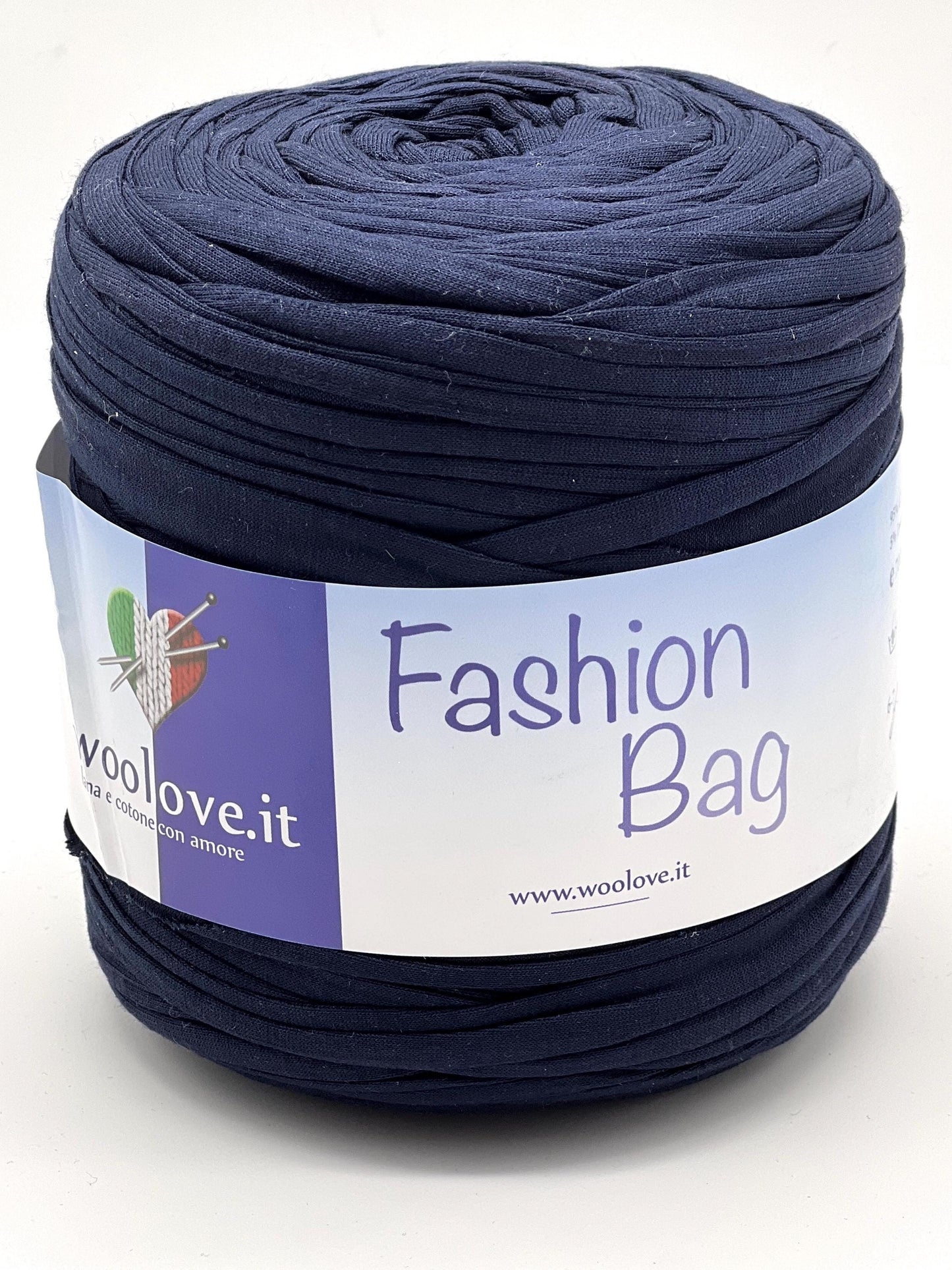 RIBON Spagehtti Yarn, FASHION BAG,  Made from Real T-Shirt Material, Cotton Lycra Stretch Thread, Italy, Perfect for Crochet Bags, 700g/130m