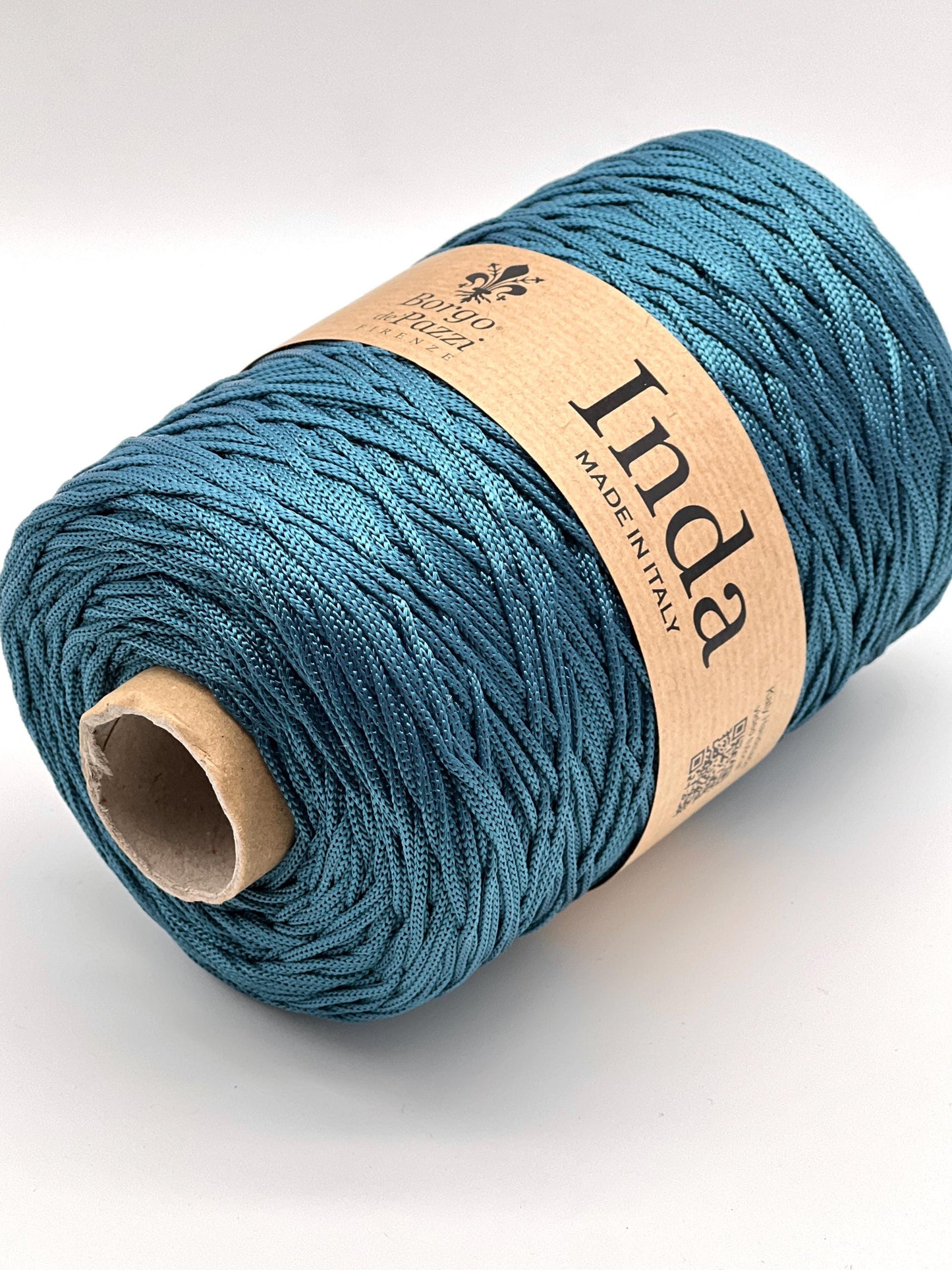 Structured, Water-Resistant Yarn, INDA by Borgo de Pazzi, Italy, Perfect for Crochet Bags, Baskets, Home Décor and Macramé, 500g/570m