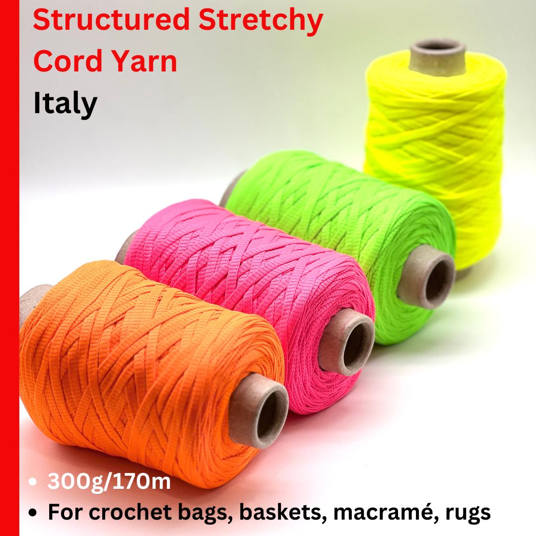 Structured, Water-Resistant Stretchy Nylon Yarn, ARVIER SHOPPER, Italy, Perfect for Crochet Bags, Baskets, Home Décor, 300g/170m