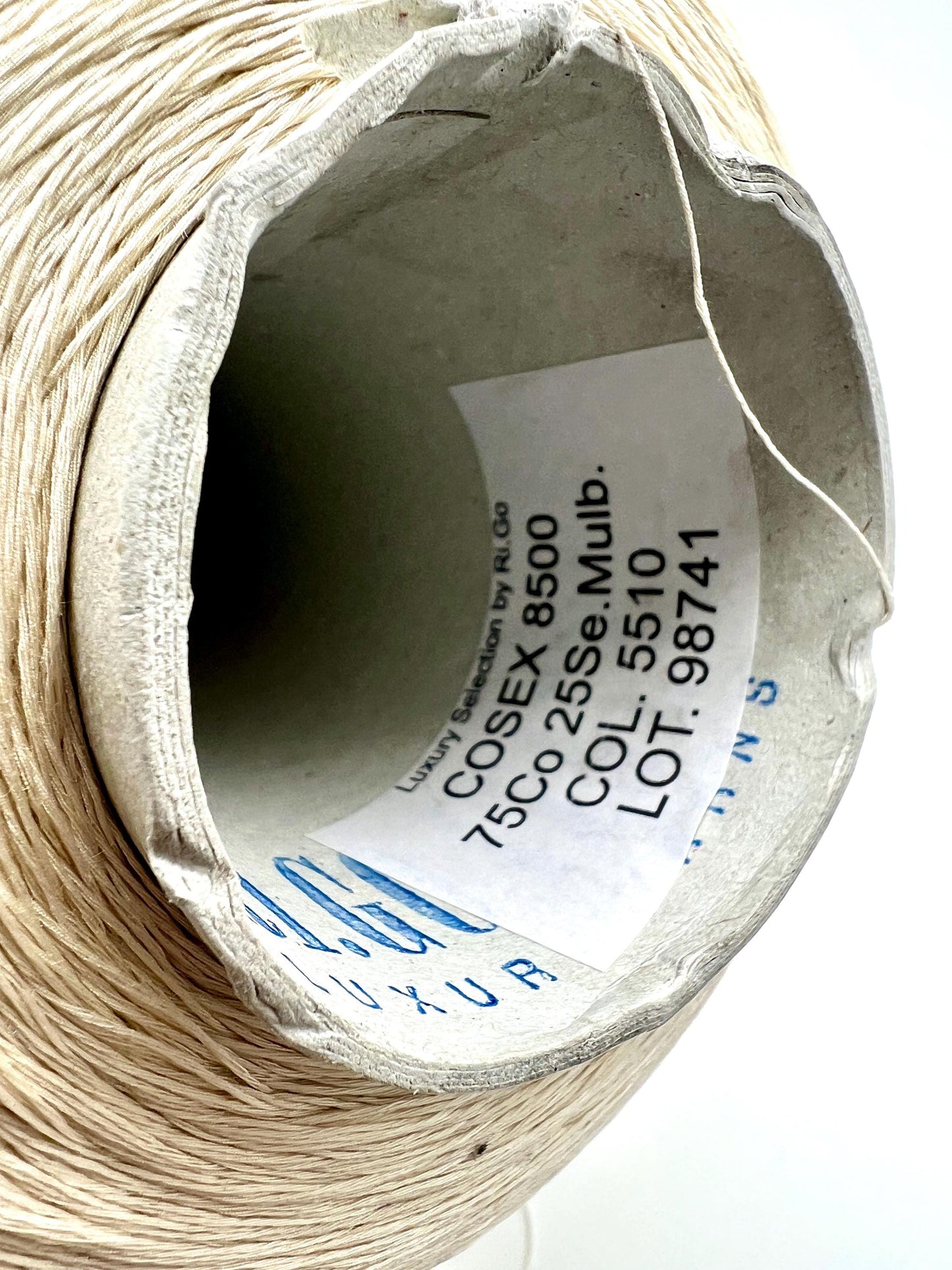Cotton Mulberry Silk Yarn, COSEX, Luxury Italian Yarn by RiGo, Sold in Balls or on Cones, Lace Weight - 850m/100g