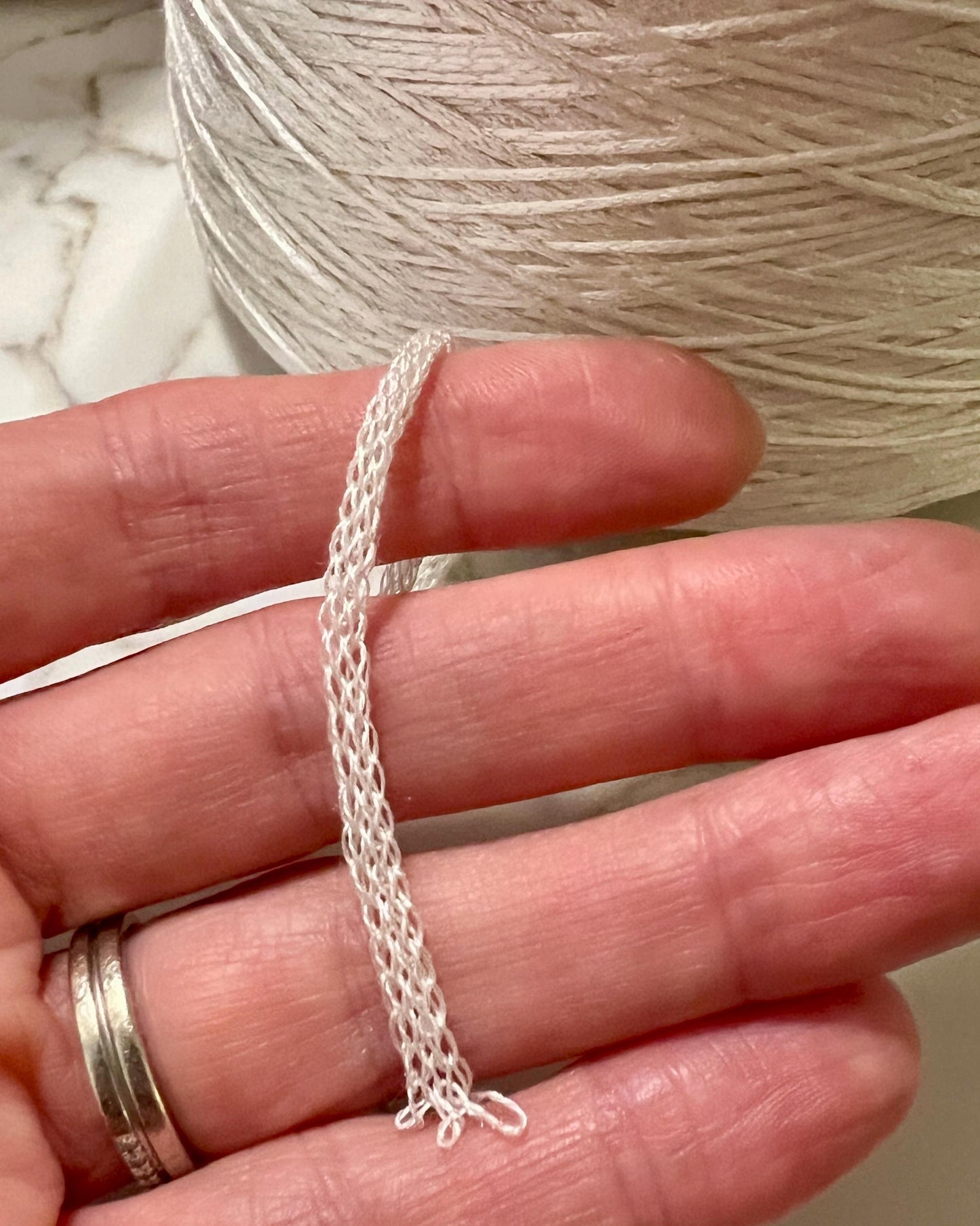 Silk CABLE Yarn, SETA SHAPE, 100% Pure Silk, Luxury Italian Yarn by Filati Buratti, Sold on Cones, Lace Weight - 600m/100g (656 yards)