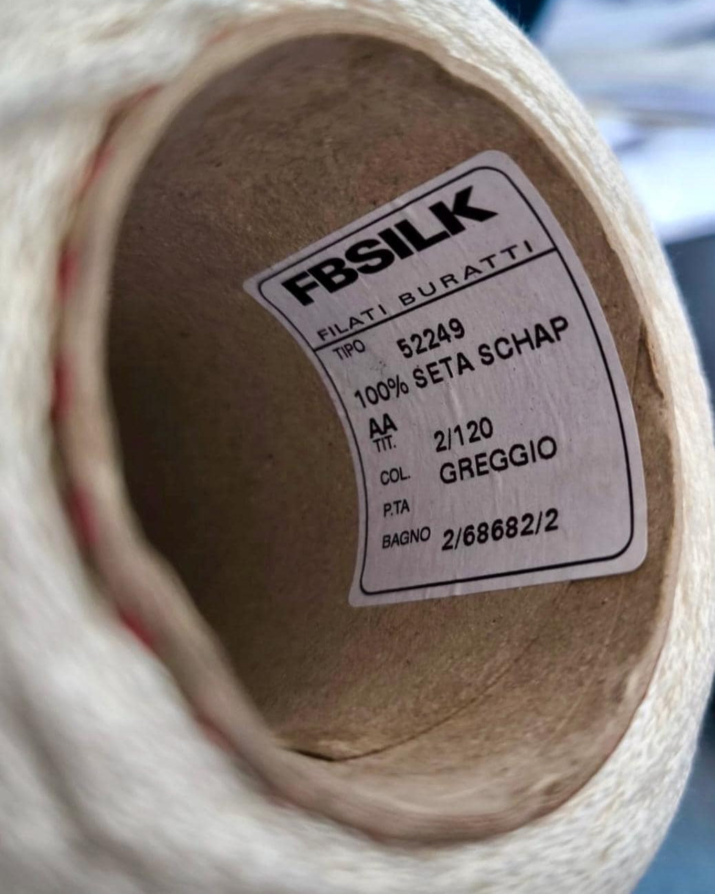 Silk CABLE Yarn, SETA SHAPE, 100% Pure Silk, Luxury Italian Yarn by Filati Buratti, Sold on Cones, Lace Weight - 600m/100g (656 yards)
