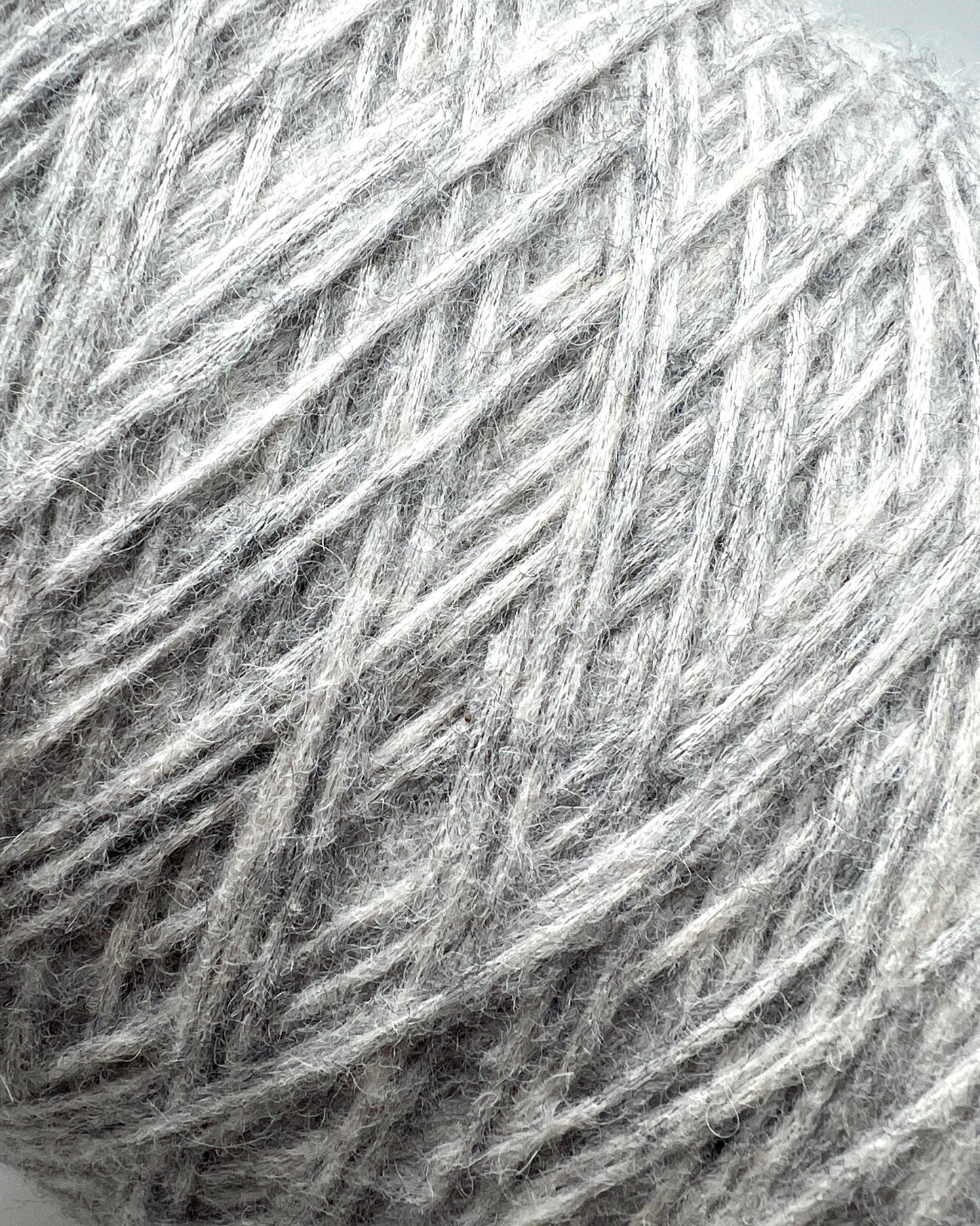 Close-up of gray yarn ball