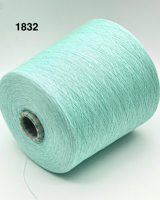 Roll of light green yarn on a white background with number 1832.