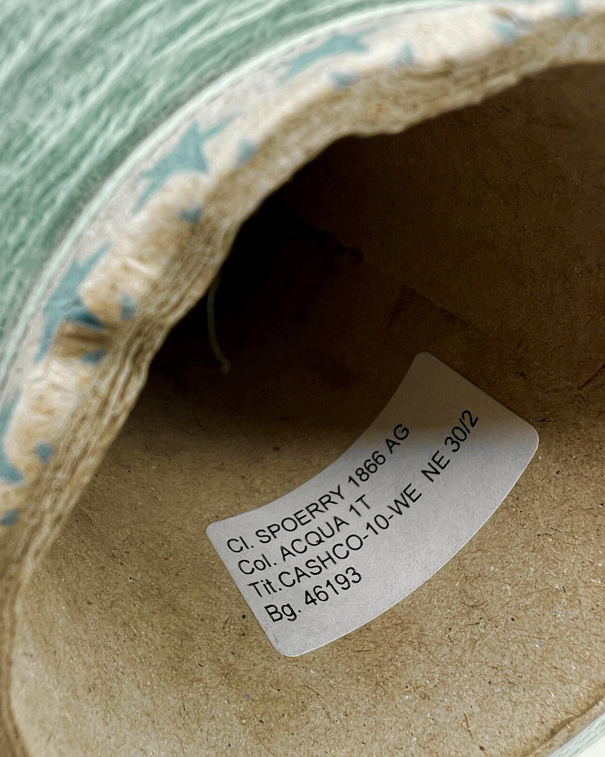 Close-up of a label on a product with text and numbers.