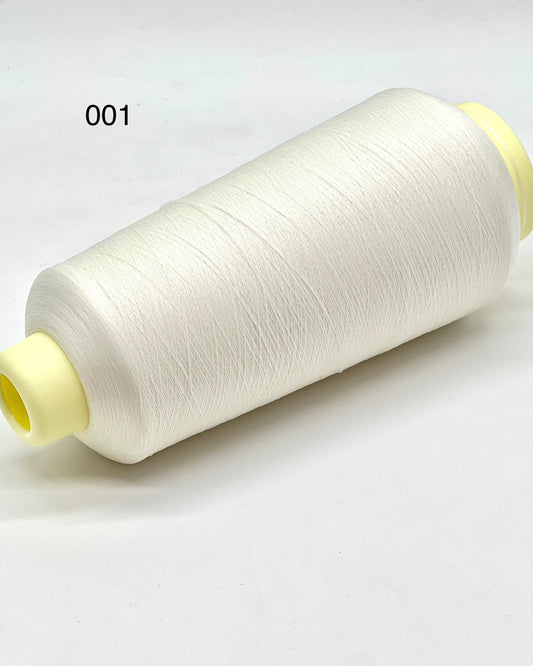 Exclusive iDOKNiT ultra-fine elastic support thread made in Japan. High-performance 80D companion thread on a 200g cone with approx. 22,500m of length. Designed for knitting alongside main yarns to provide superior elasticity and shape retention in ribs and cuffs. Curated by iDOKNiT in a wide spectrum of 23 professional colors for seamless blending.