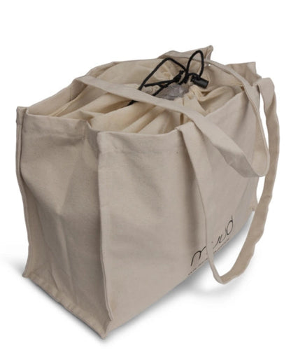 muud recycled cotton shopper tote bag canvas reusable project bag from iDOKNiT