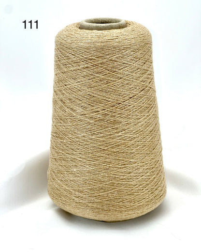 Exquisite iDOKNiT Todd & Duncan ODYSSEY yarn, 50% Cashmere and 50% Cotton blend in Nm 2/36 lace weight, highlighting the premium Scottish texture and soft matte finish for luxury summer knits.