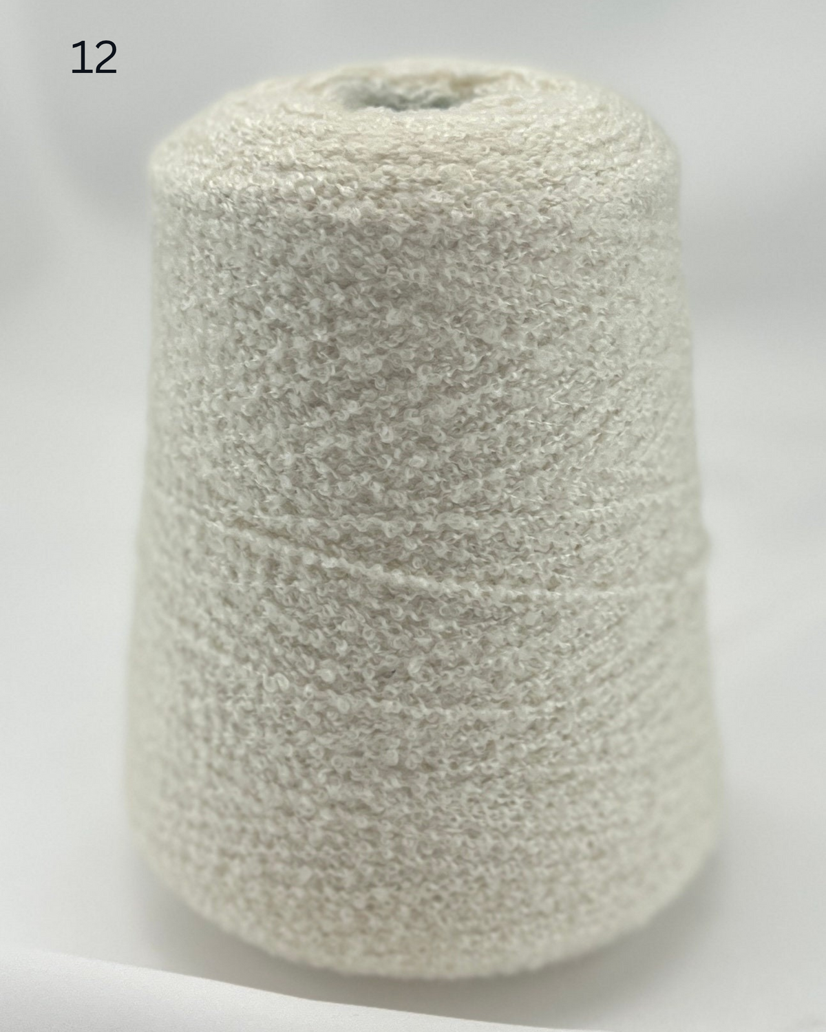 Zegna Baruffa 80 percent cashmere 20 percent silk boucle Italian textured yarn ball and cone from iDOKNiT