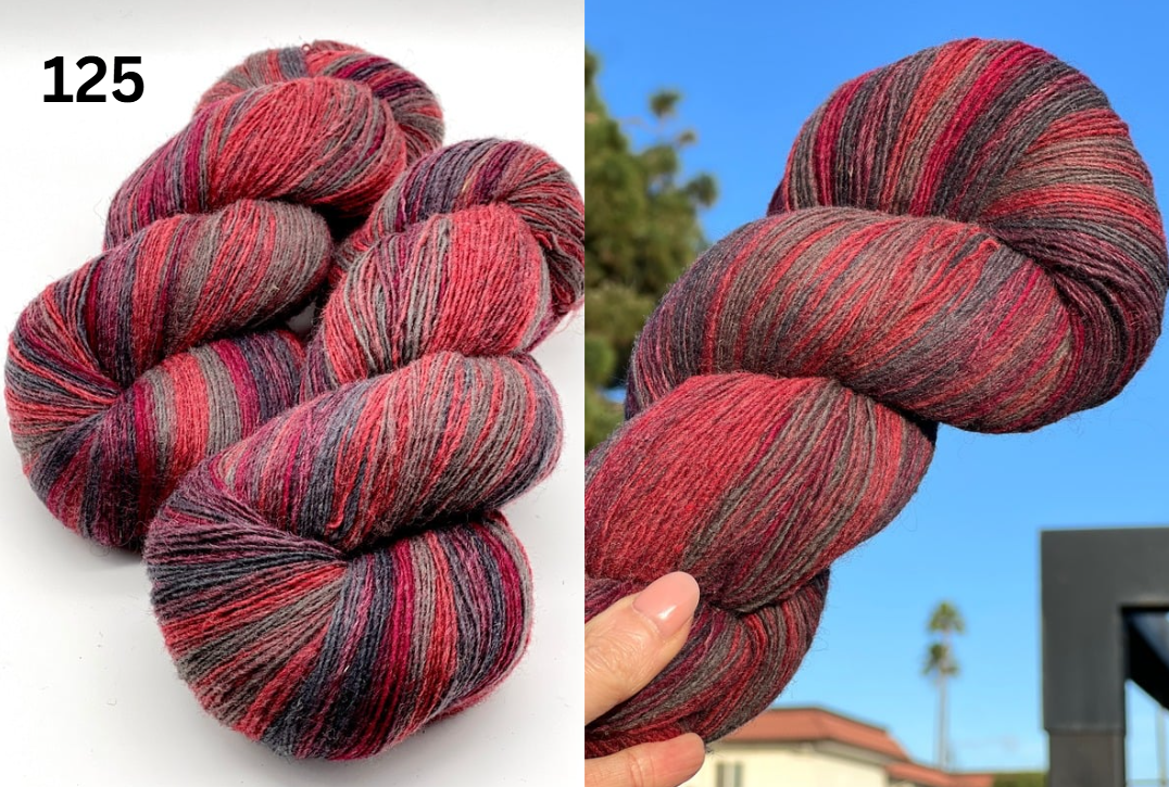 Small-batch dyed skeins of 100% Latvian Dark-Headed Sheep Wool in varied earth tones and vibrant multi-colors like Green-Brown striped 052. The rustic single-ply texture is shown in detail, including images of the sheep and the historic Paces Vilnas Fabrika origin. Available at iDOKNiT.com.