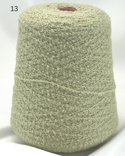 Zegna Baruffa 80 percent cashmere 20 percent silk boucle Italian textured yarn ball and cone from iDOKNiT
