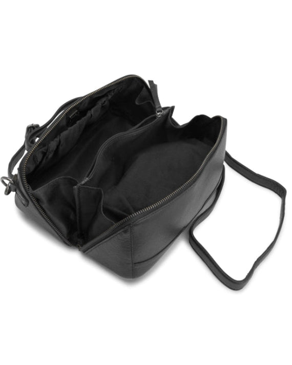 muud Cleo genuine leather box style crossbody project bag from iDOKNiT
