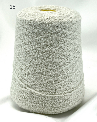 Zegna Baruffa 80 percent cashmere 20 percent silk boucle Italian textured yarn ball and cone from iDOKNiT