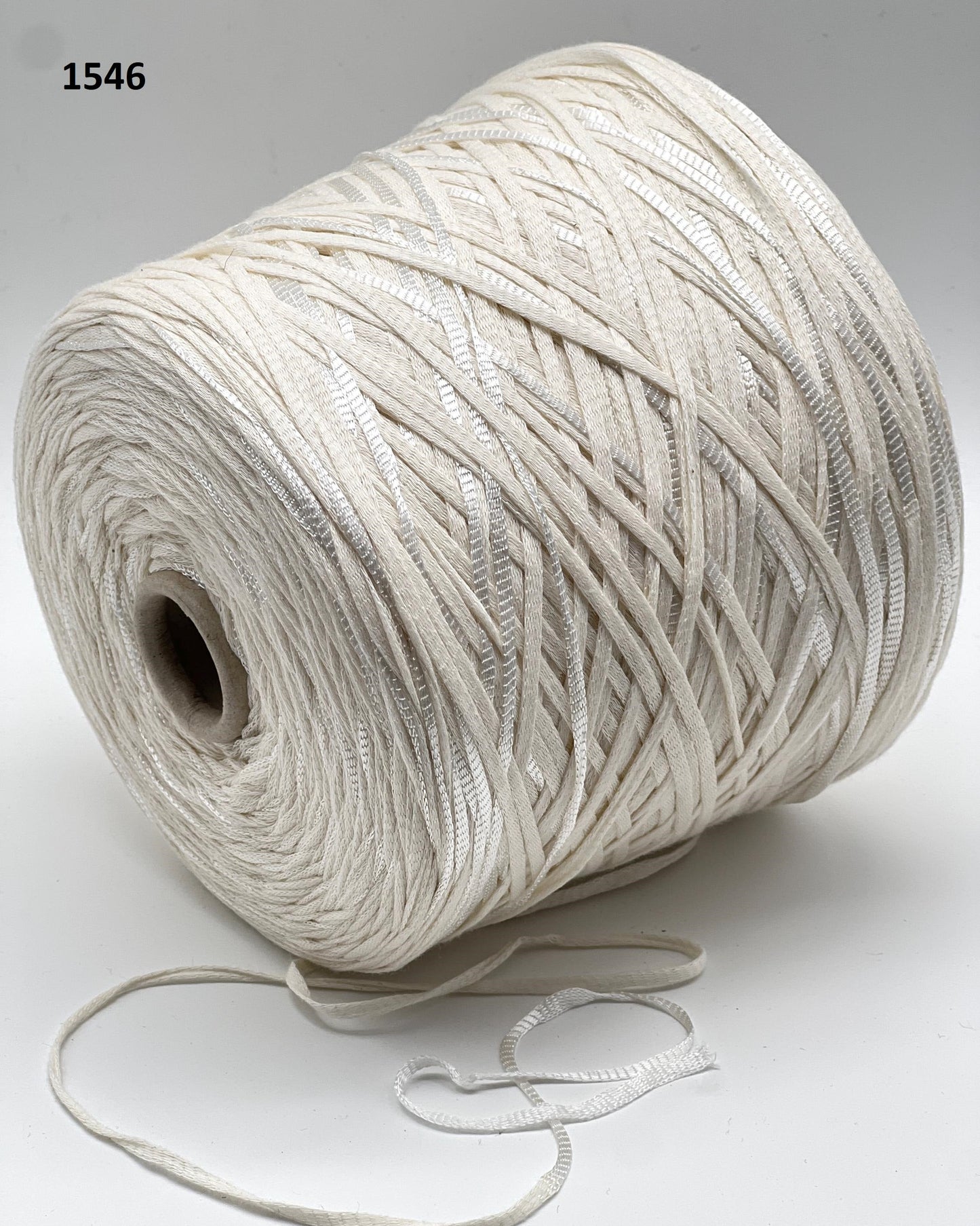 Mister Joe GRAFFITO 71% cotton 29% viscose Italian Aran yarn with a bold ribbon texture for summer knitting at iDOKNiT.