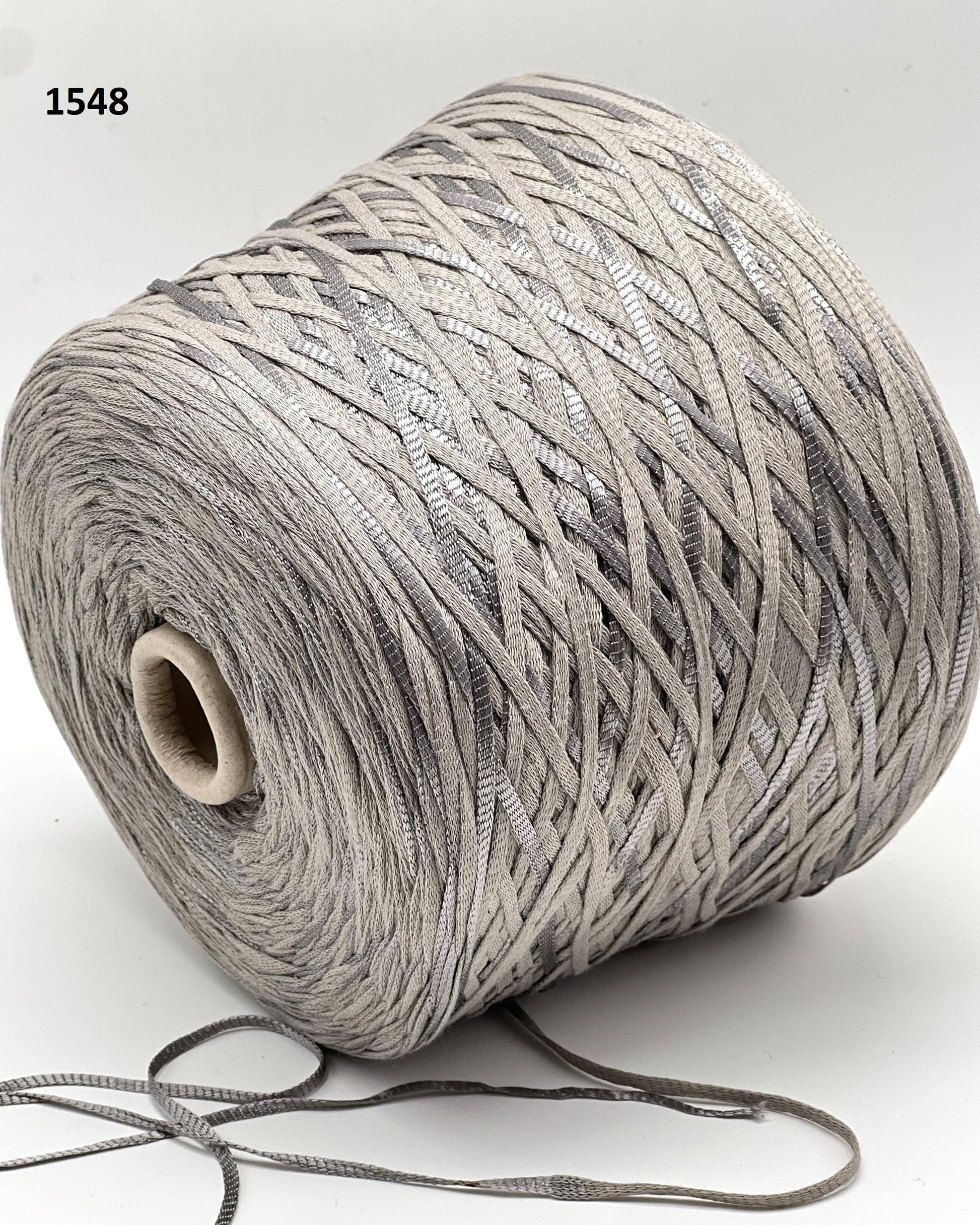 Mister Joe GRAFFITO 71% cotton 29% viscose Italian Aran yarn with a bold ribbon texture for summer knitting at iDOKNiT.