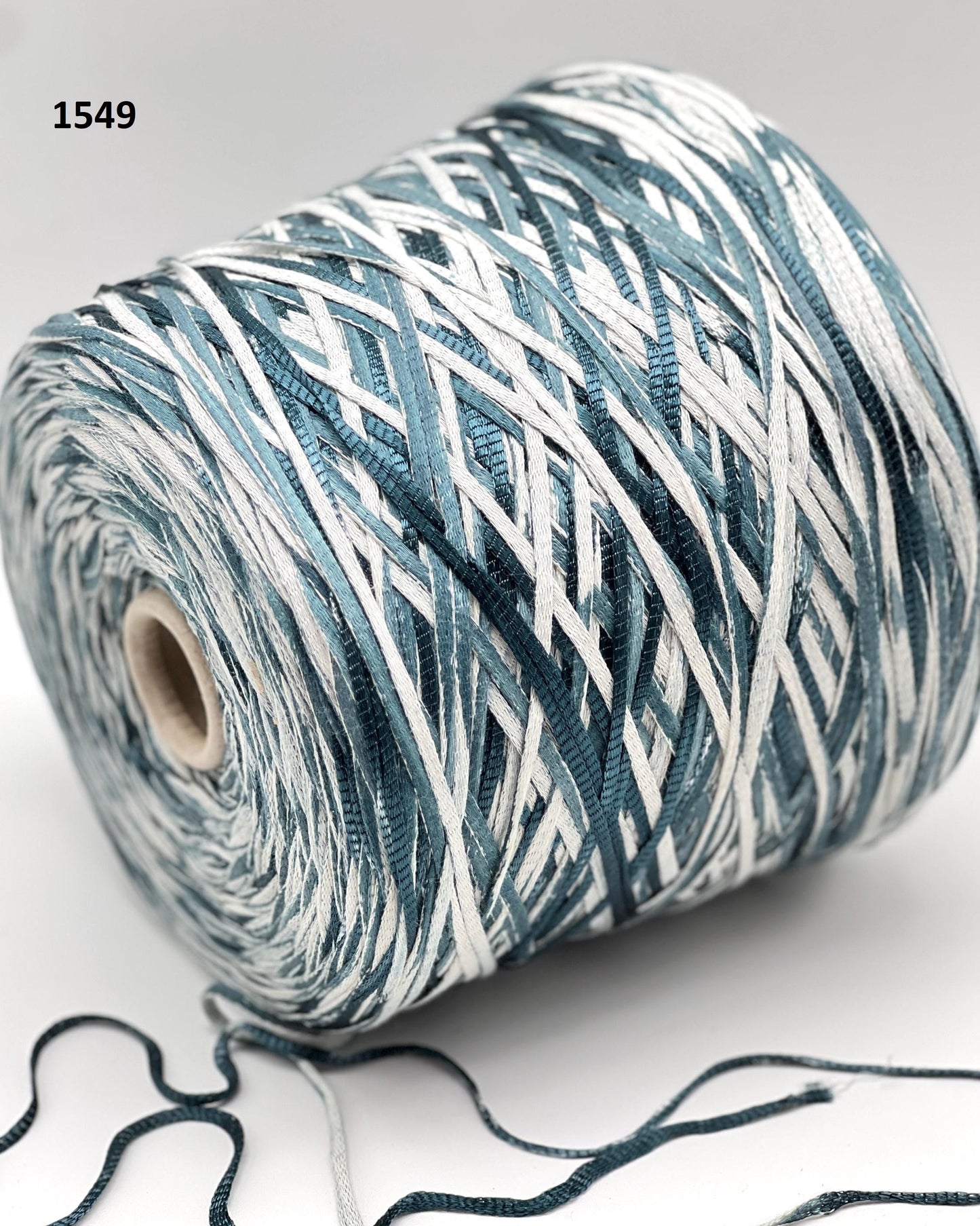 Mister Joe GRAFFITO 71% cotton 29% viscose Italian Aran yarn with a bold ribbon texture for summer knitting at iDOKNiT.