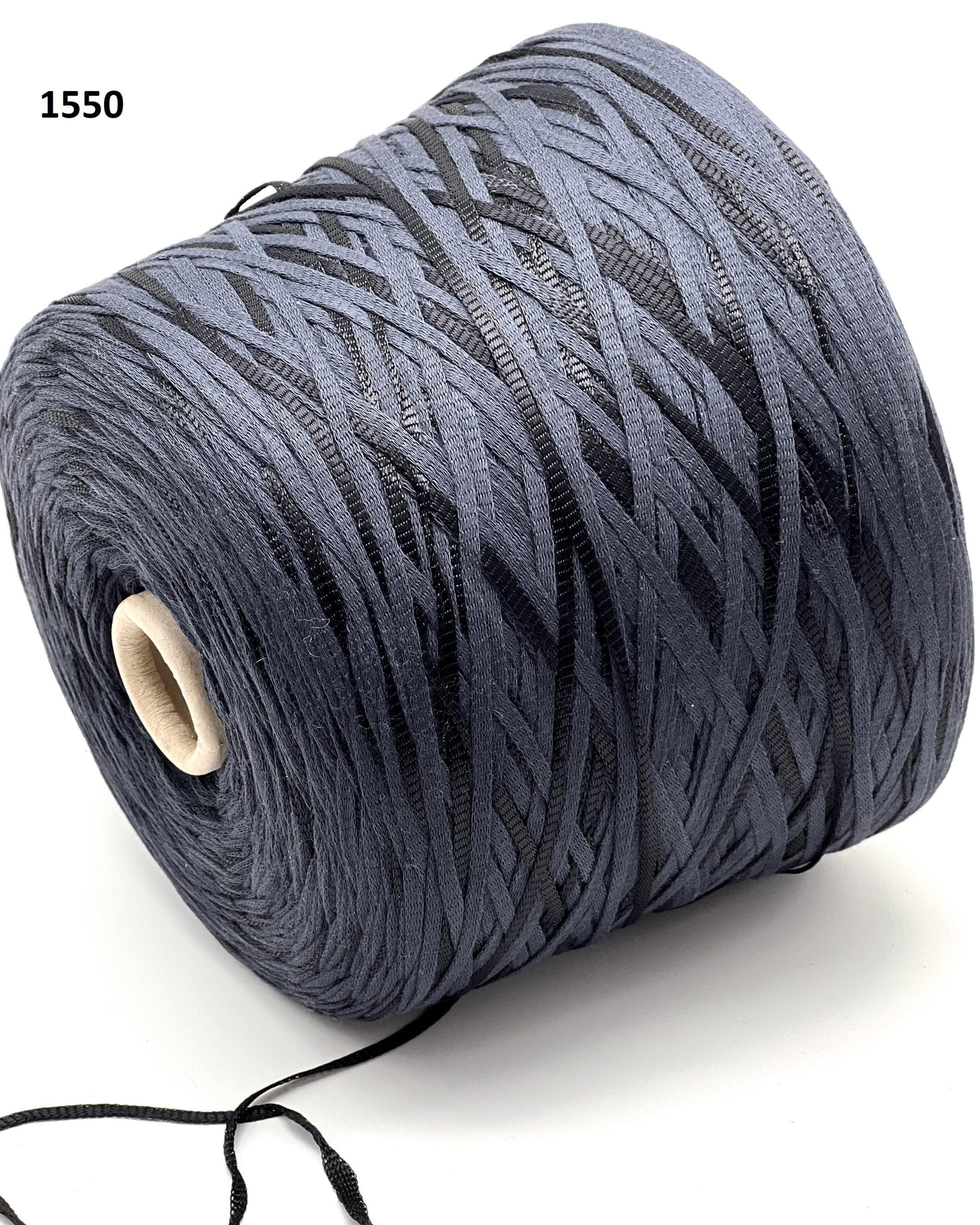 Mister Joe GRAFFITO 71% cotton 29% viscose Italian Aran yarn with a bold ribbon texture for summer knitting at iDOKNiT.