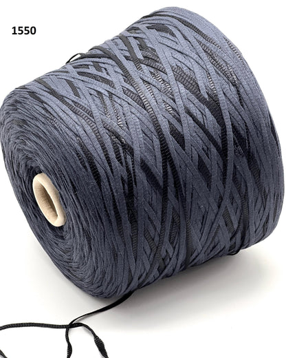 Mister Joe GRAFFITO 71% cotton 29% viscose Italian Aran yarn with a bold ribbon texture for summer knitting at iDOKNiT.