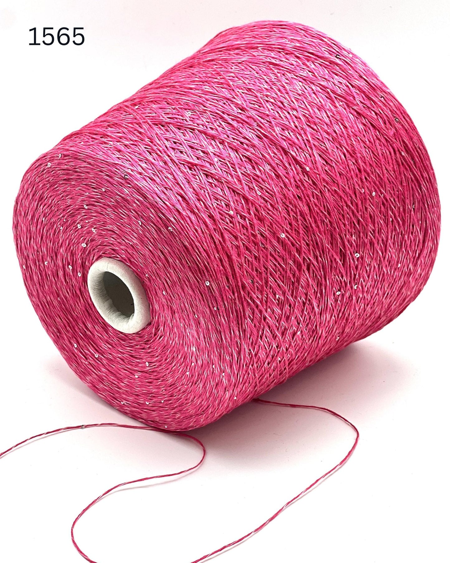 Hilo brillante de seda y lino Paillettes, SAINT TROPEZ, hilo italiano de lujo de RiGo, en ovillos o conos, grosor fingering, 400 m/100 g (437 y/3,52 oz)