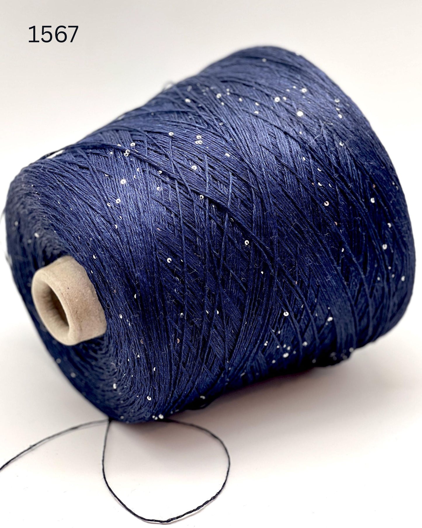 Hilo brillante de seda y lino Paillettes, SAINT TROPEZ, hilo italiano de lujo de RiGo, en ovillos o conos, grosor fingering, 400 m/100 g (437 y/3,52 oz)